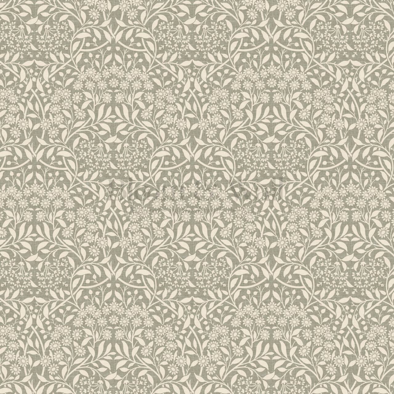 Laverne Graceful Daisy Sage Cream Wallpaper