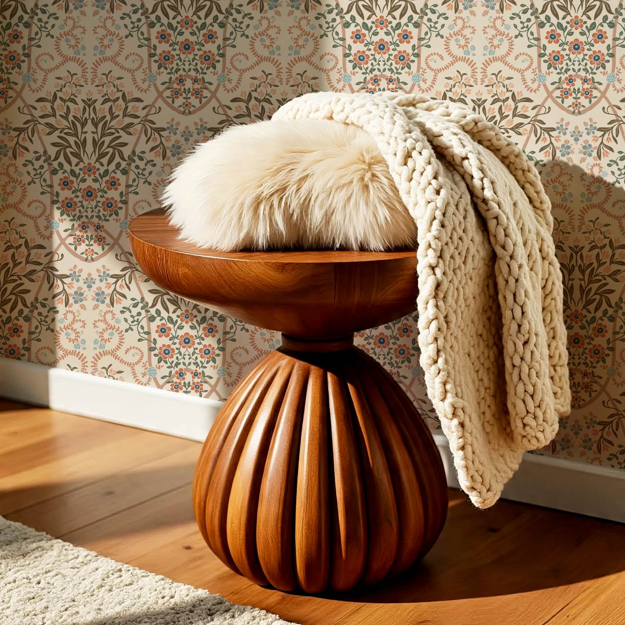 Leighton Victorian Garden Antique Oat Wallpaper