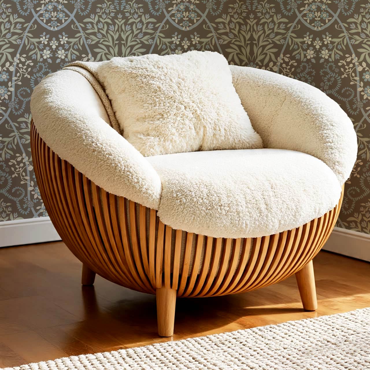 Leighton Victorian Garden Earth Wallpaper