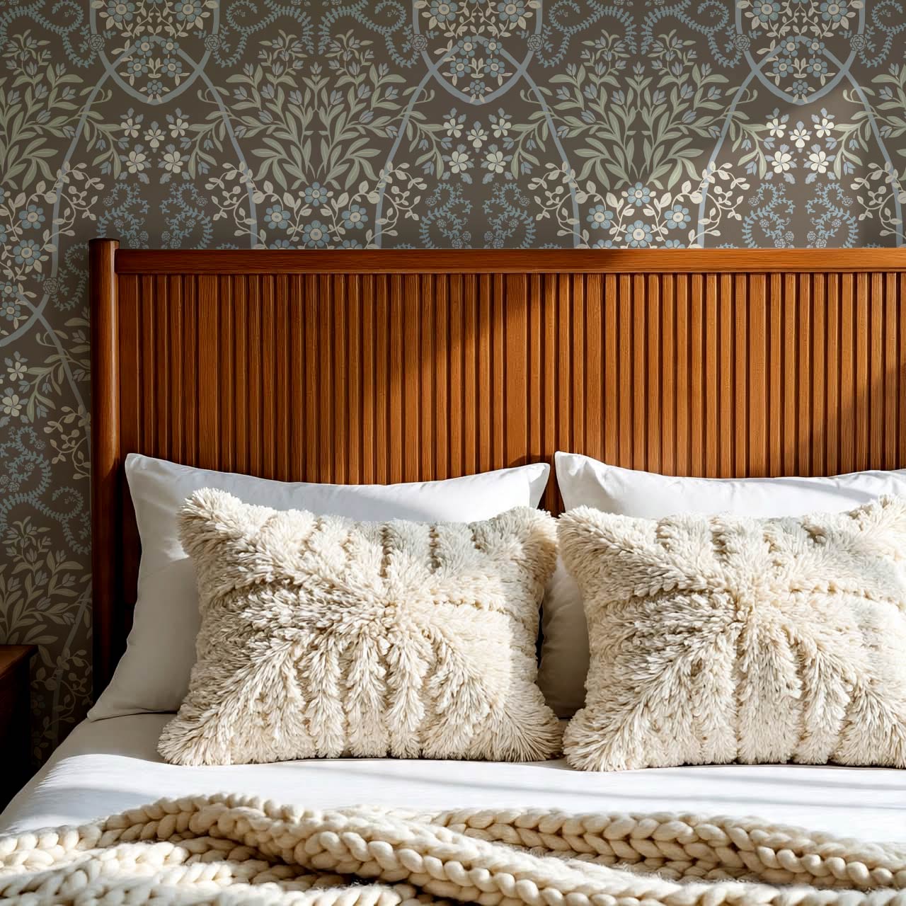 Leighton Victorian Garden Earth Wallpaper