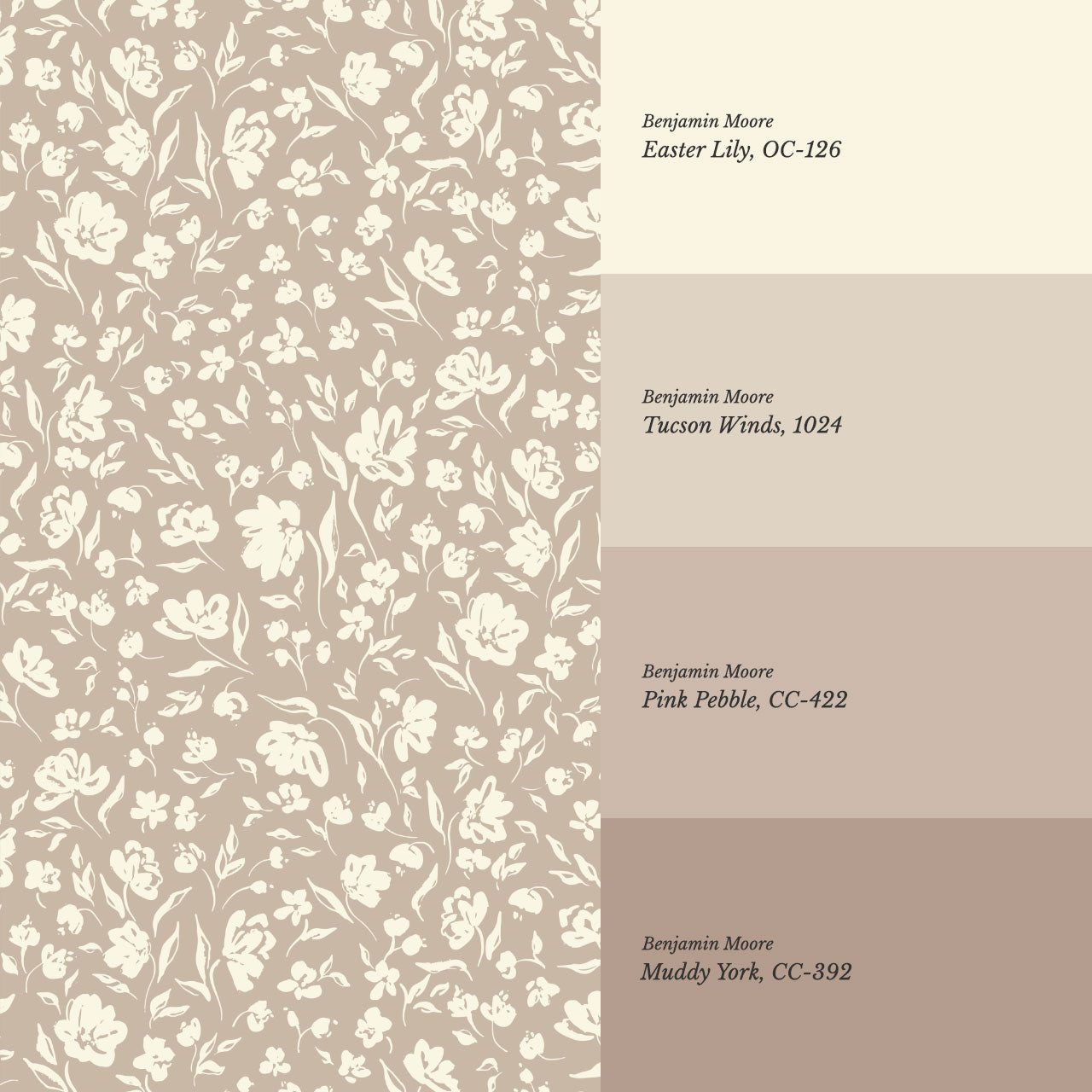 Leilani All Over Floral Pale Mauve Walpaper