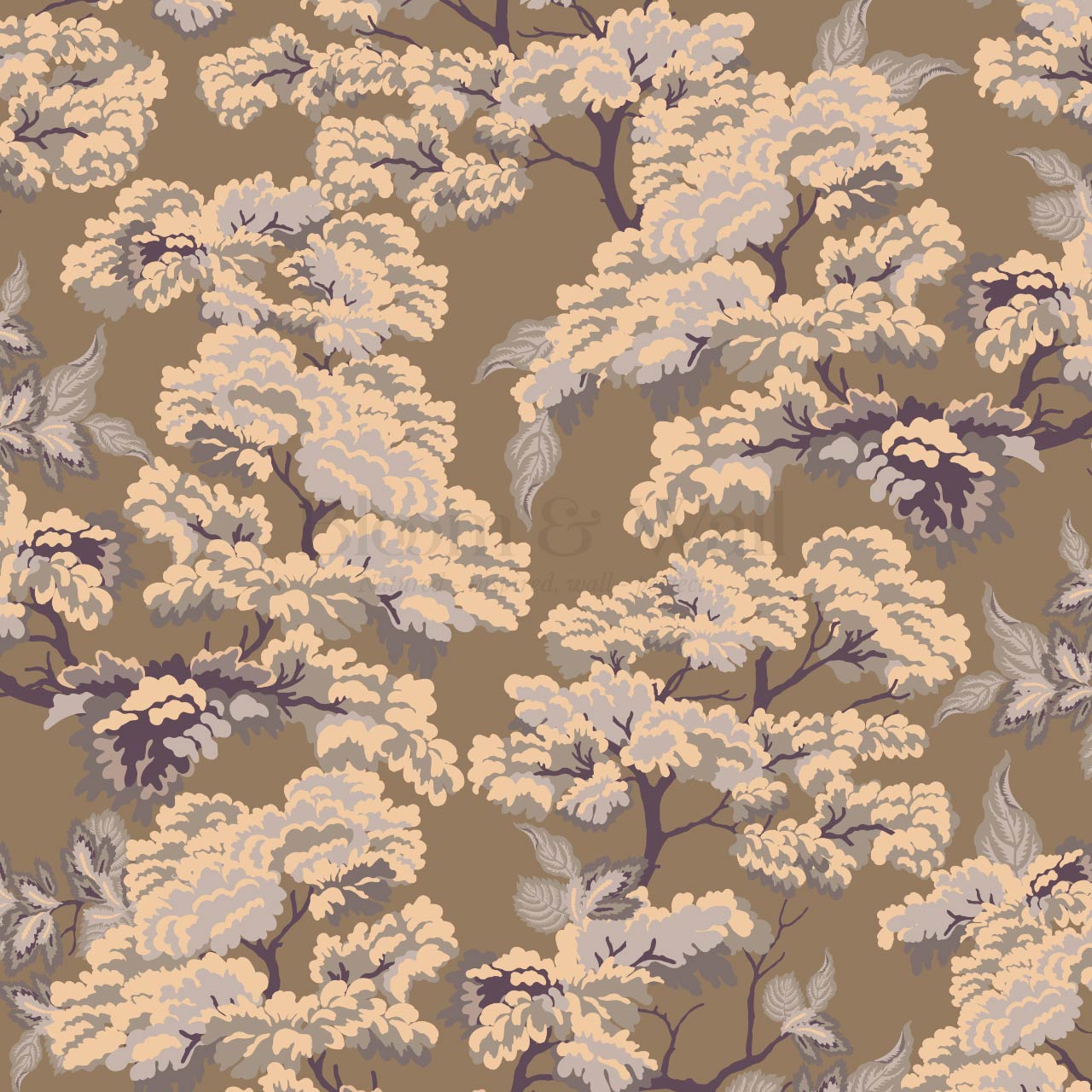 Lennon Vintage Tapestry Forest Sand Squash Wallpaper