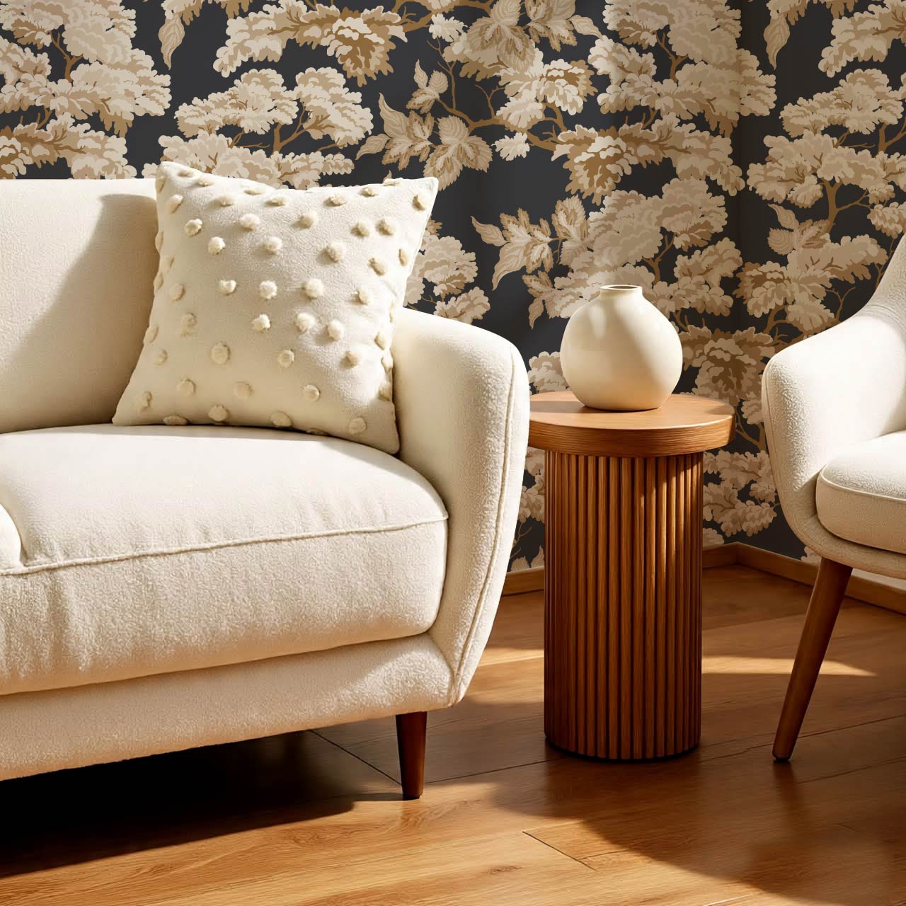 Lennon Vintage Tapestry Forest Slate Wallpaper