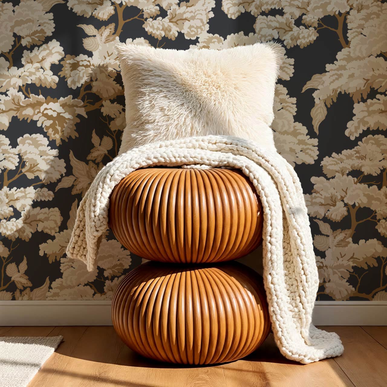 Lennon Vintage Tapestry Forest Slate Wallpaper