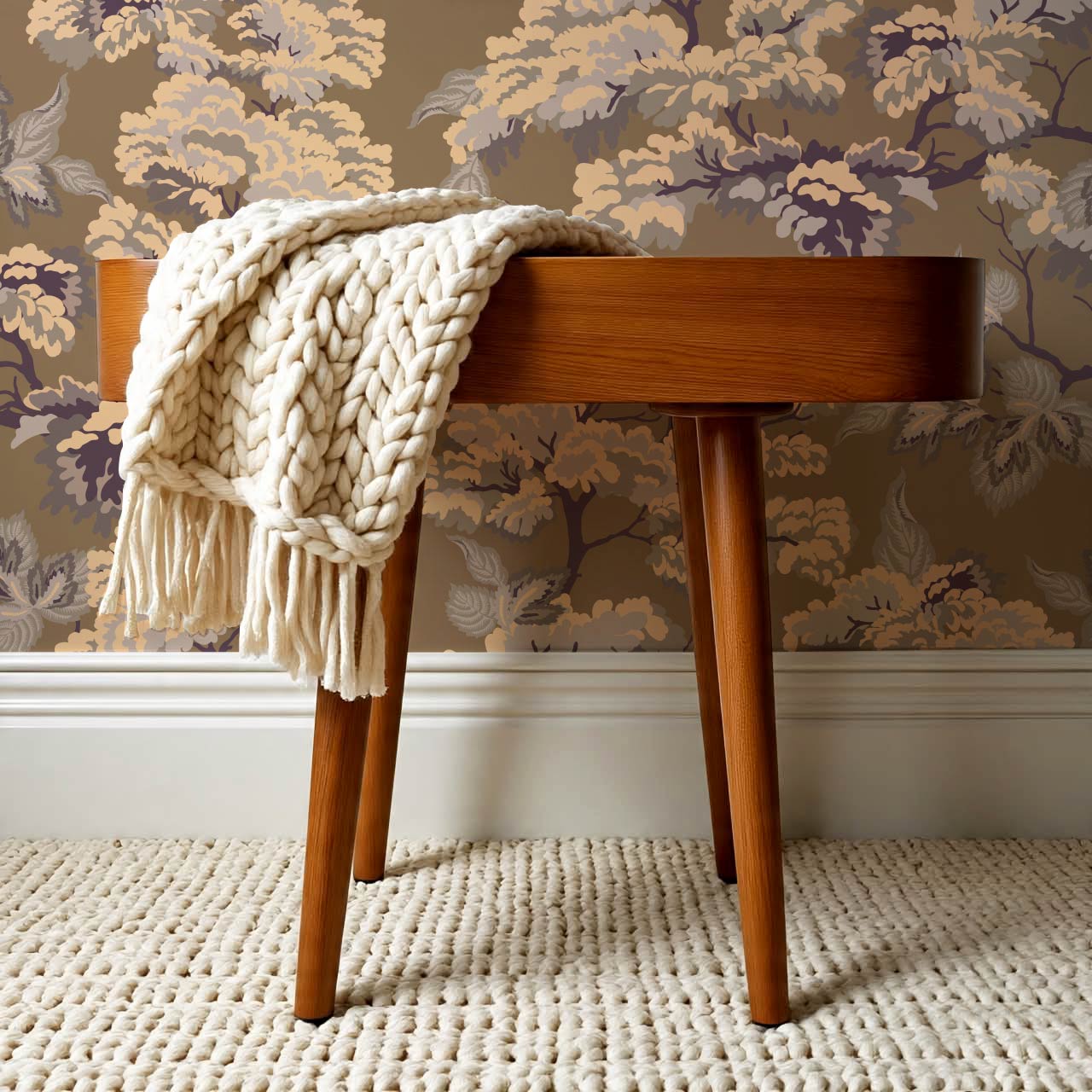 Lennon Vintage Tapestry Forest Sand Squash Wallpaper