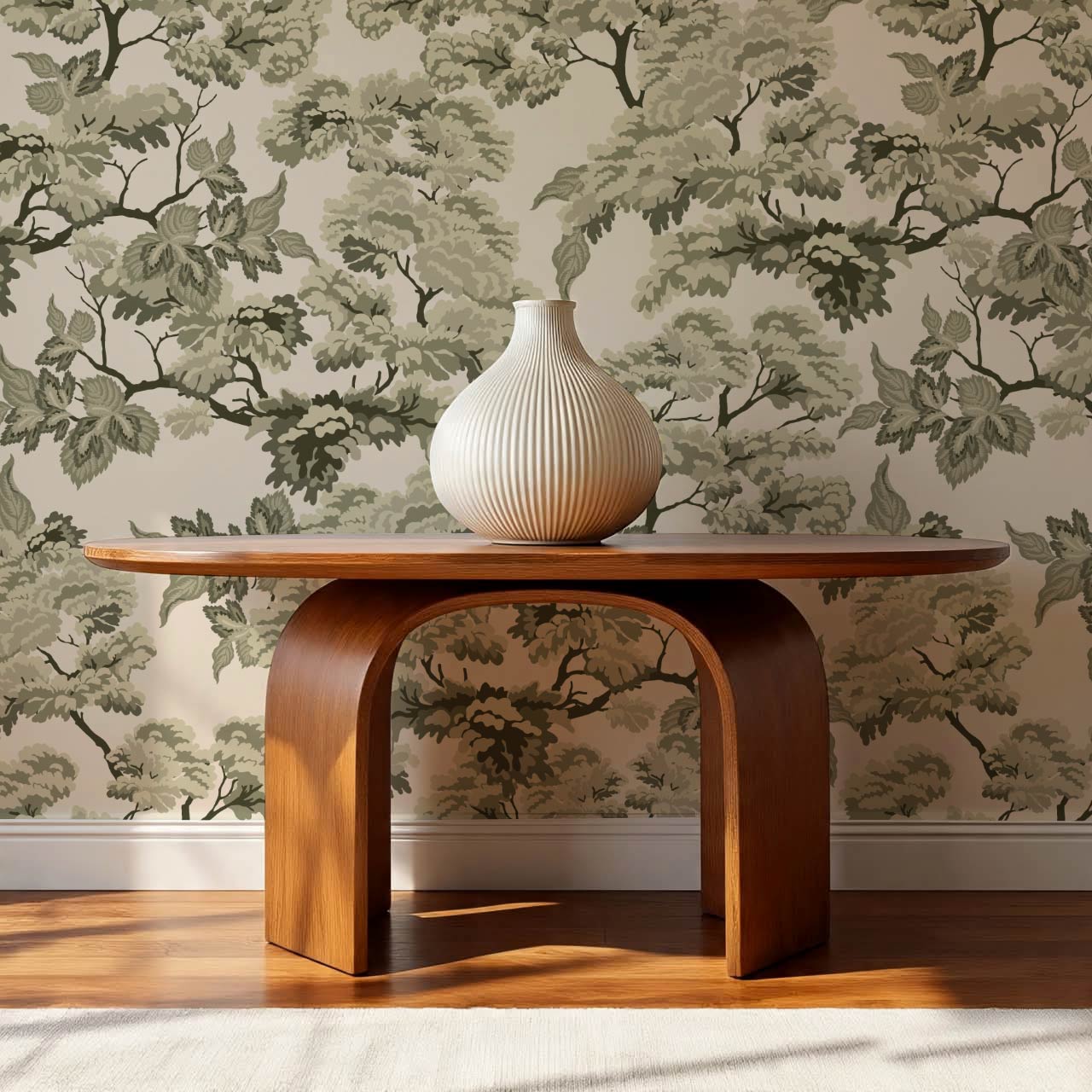 Lennon Vintage Tapestry Forest Sage Cream Wallpaper