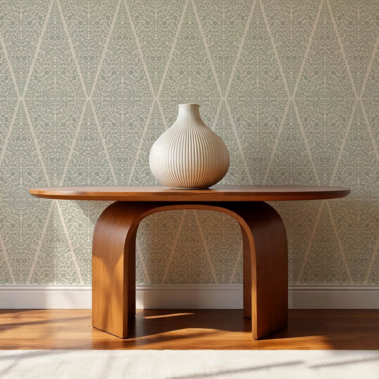 Leocadia The Silence of Vines Sage Cream Wallpaper