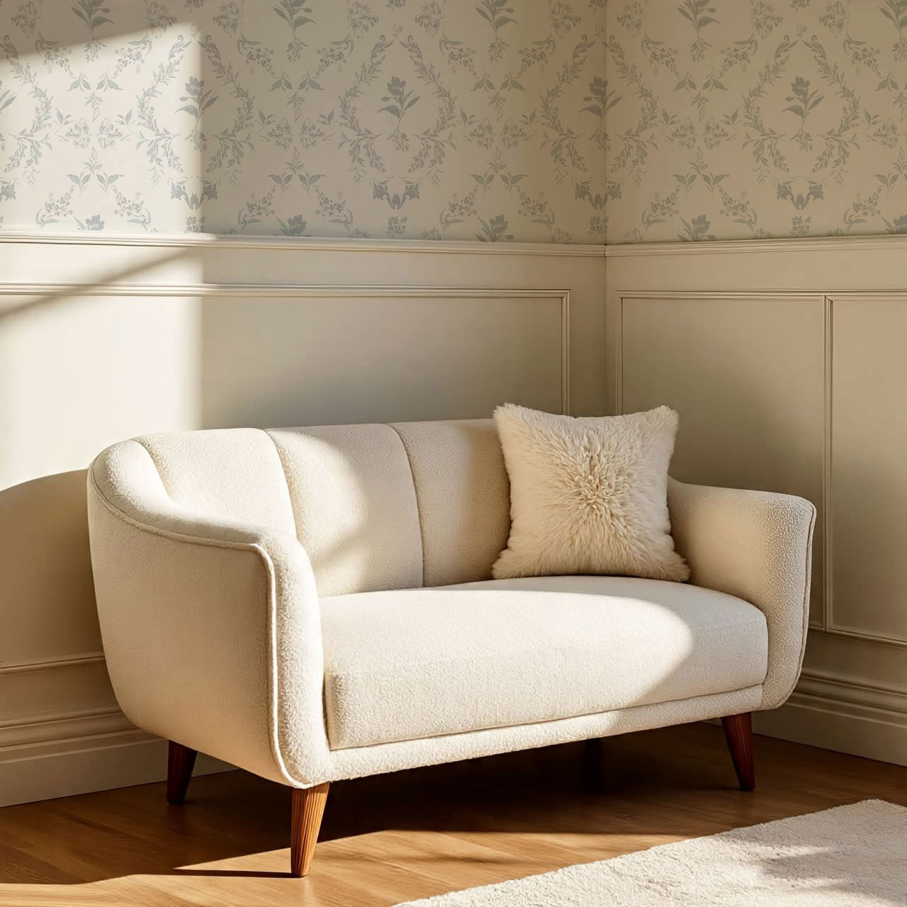 Lia Faded Opulence Dove Wallpaper