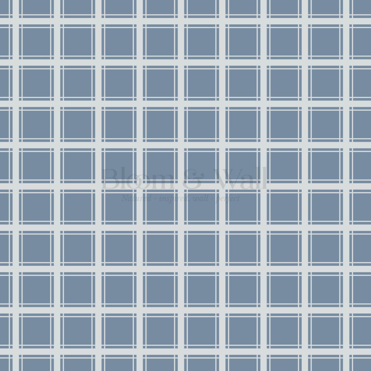 Liam Country Club Plaid Blue Wallpaper