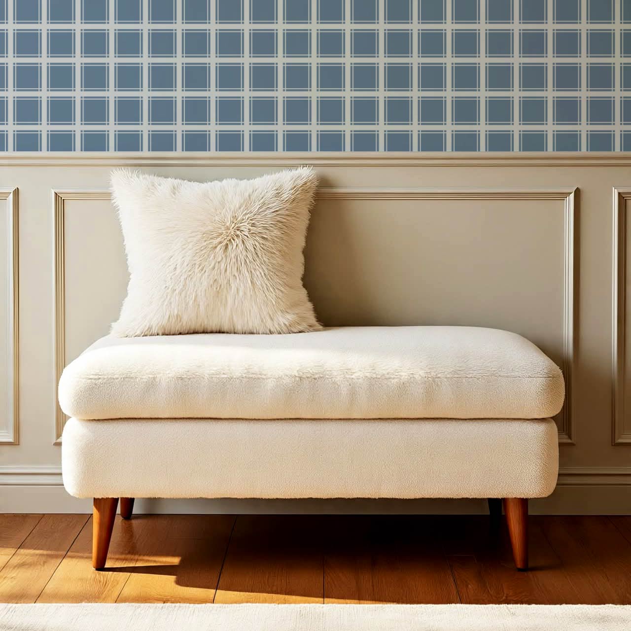 Liam Country Club Plaid Blue Wallpaper