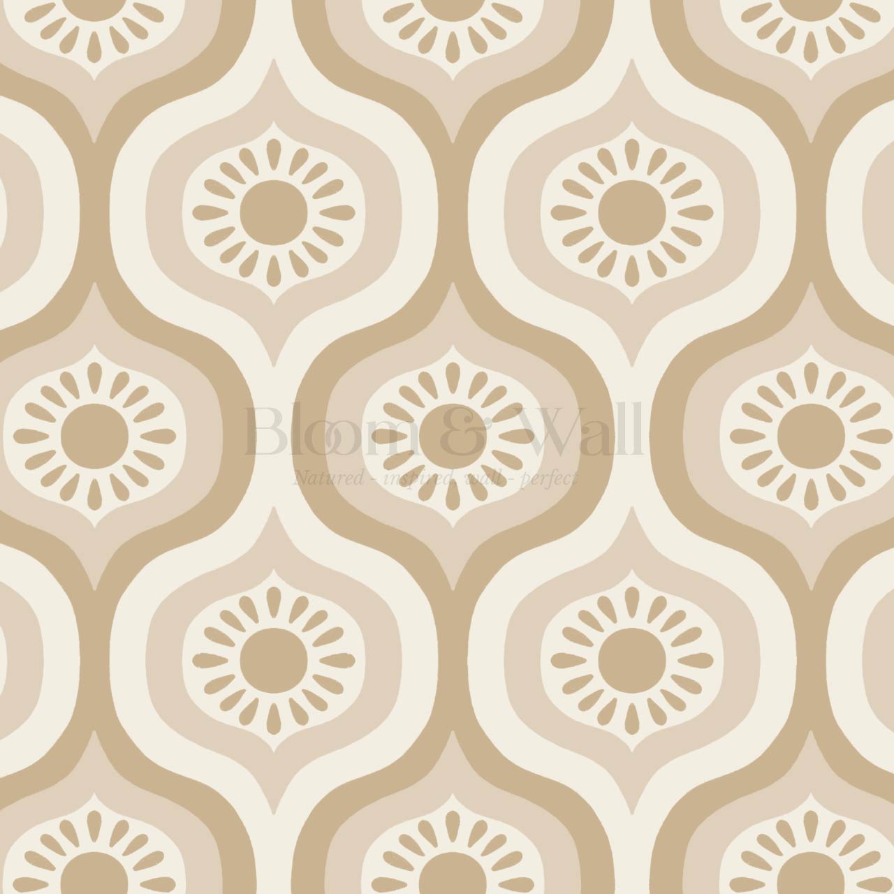 Lidia Infinite Sunshine Groove Neutral Beige Wallpaper