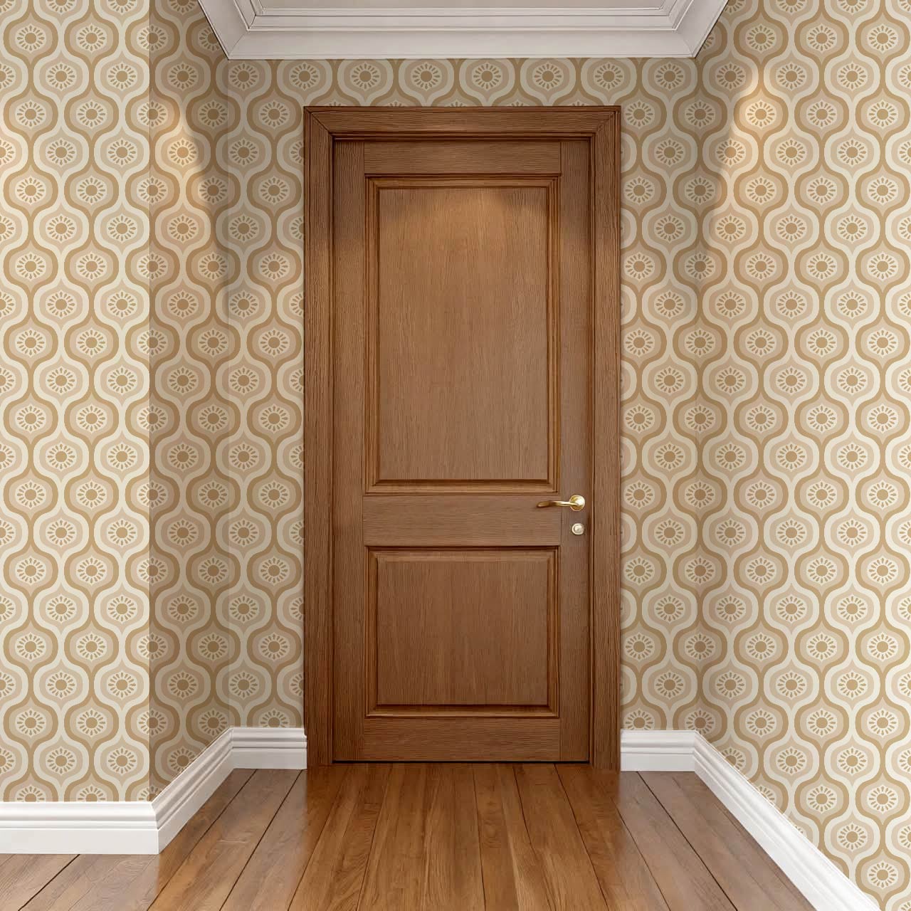 Lidia Infinite Sunshine Groove Neutral Beige Wallpaper