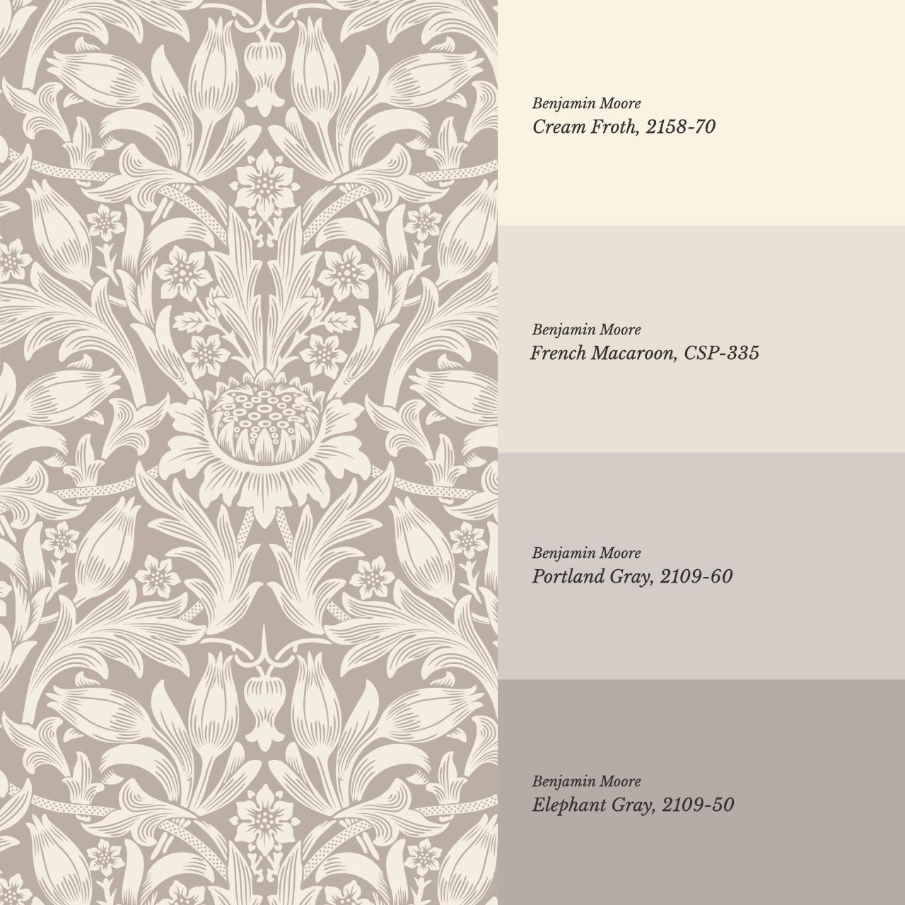 Liis Antique Sunflower Pale Berry Cream Wallpaper