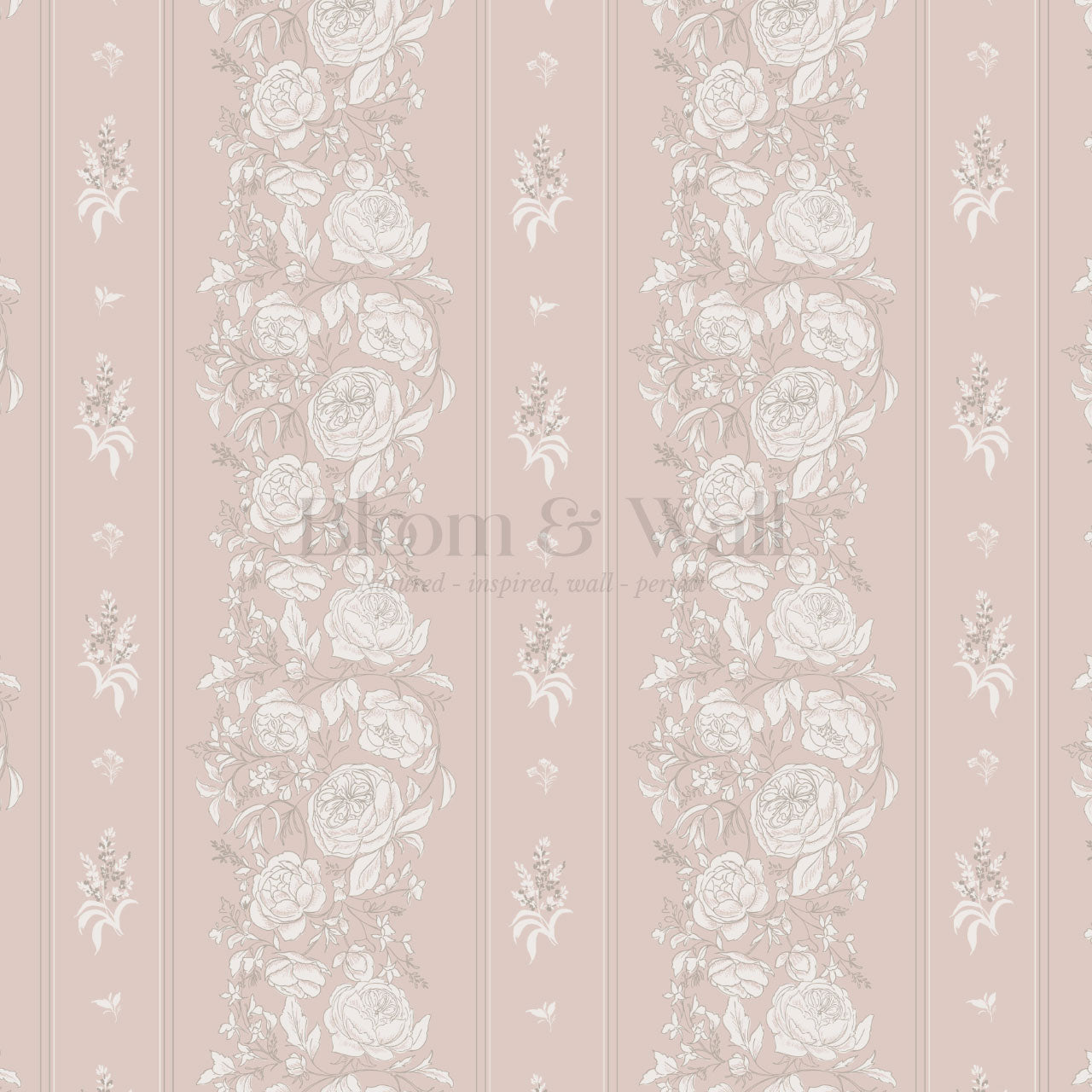 Lilah Garden Tapestry Mauve Wallpaper