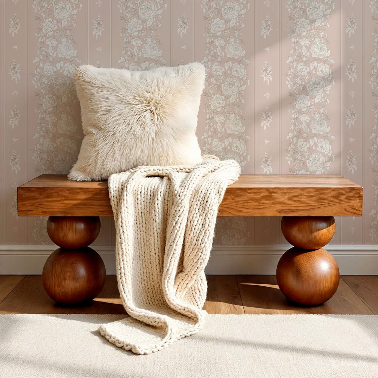 Lilah Garden Tapestry Mauve Wallpaper