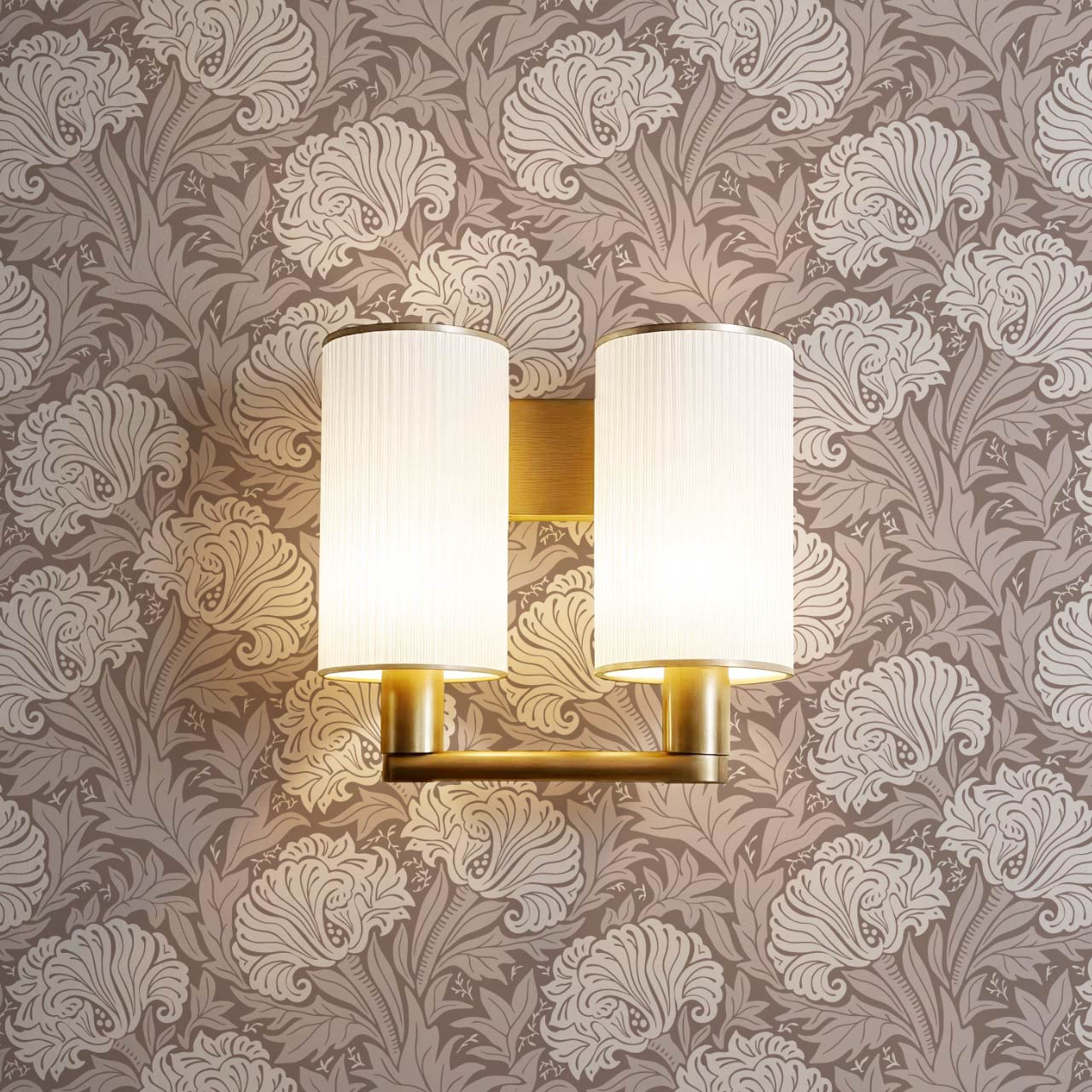 Liliana Heritage Floral Mocha Wallpaper