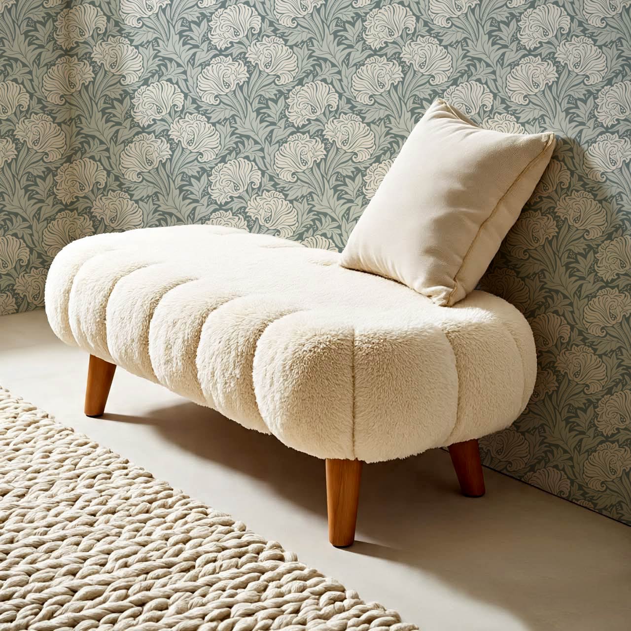 Liliana Heritage Floral Sea Glass Wallpaper