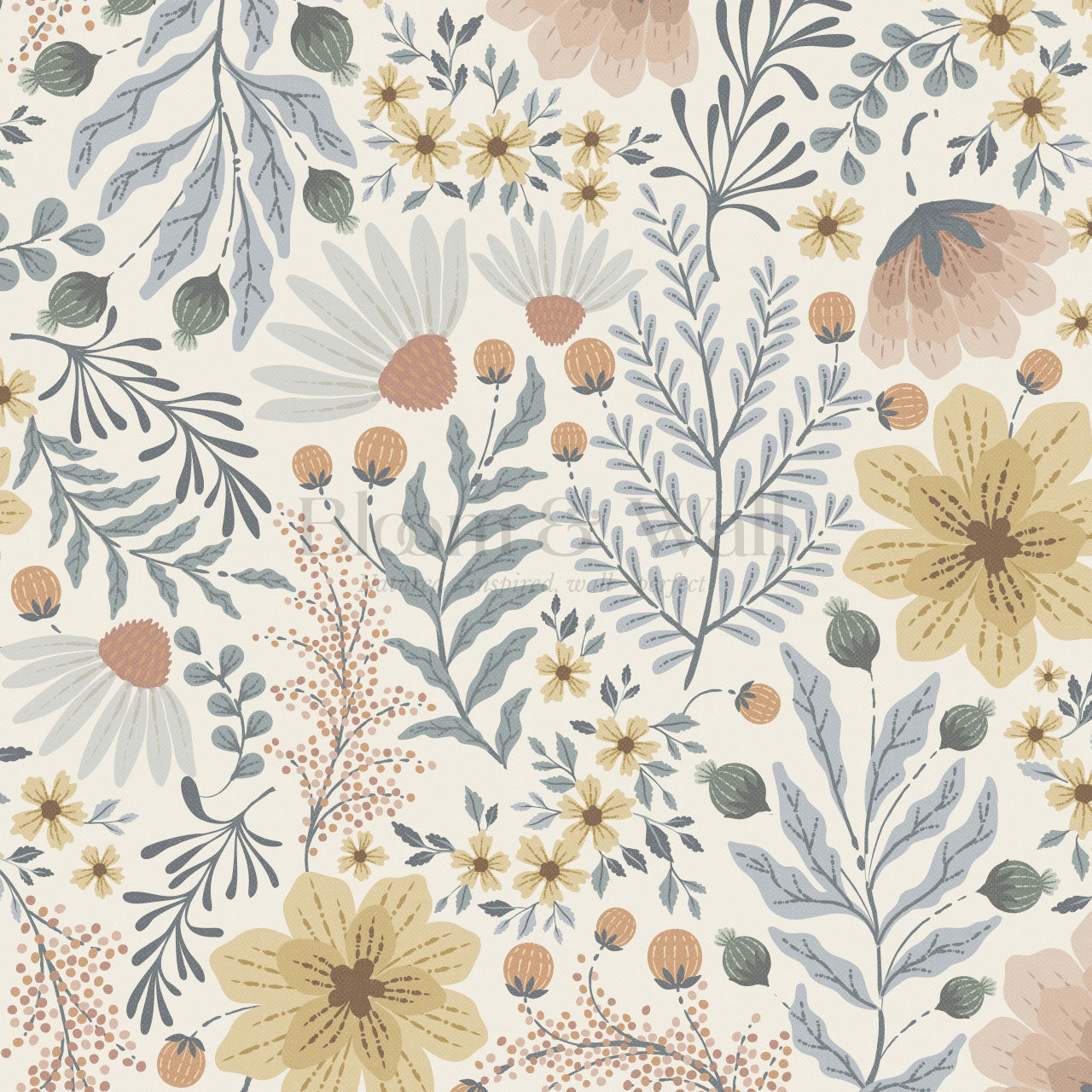 Lilibeth Cottagecore Wildflowers Sky Wallpaper