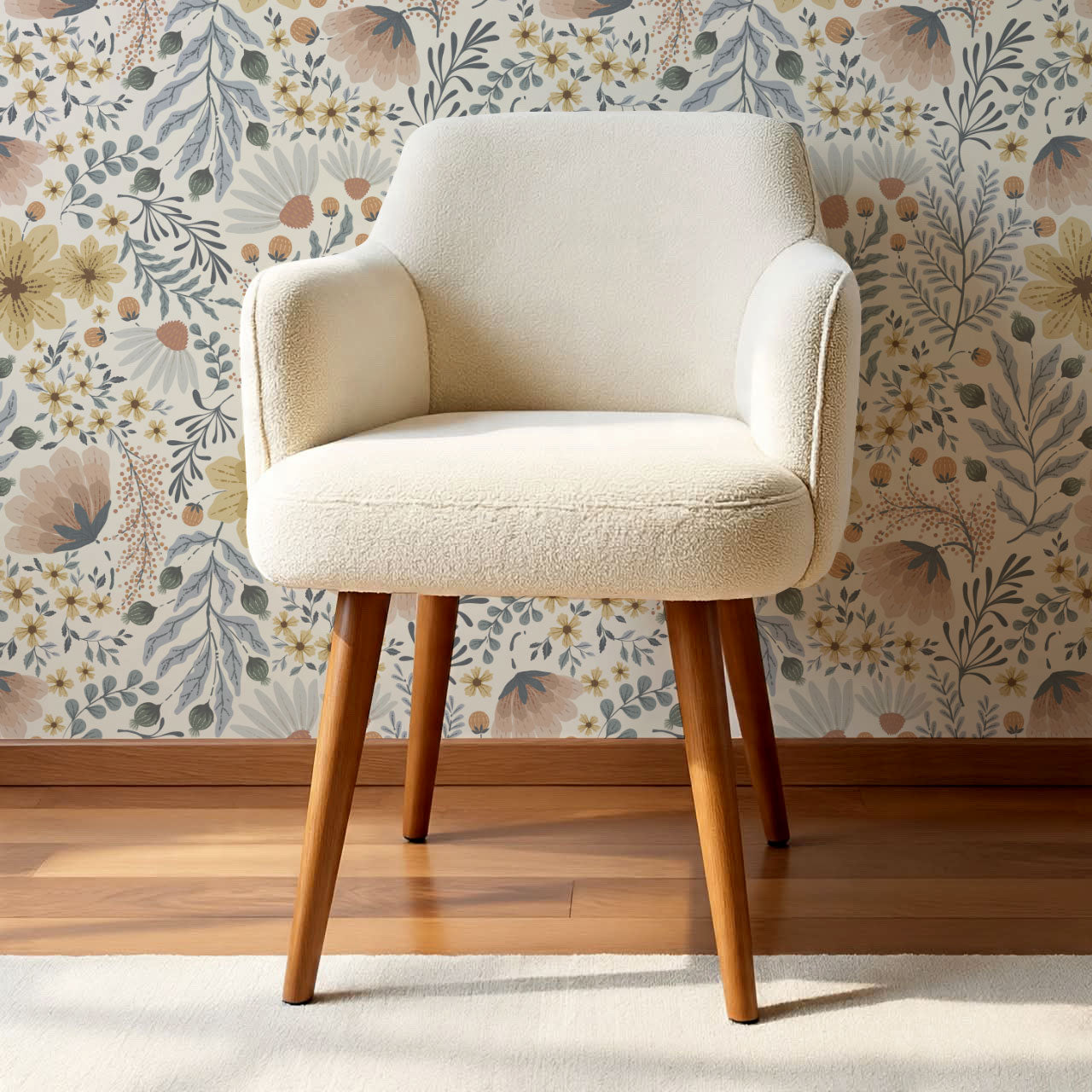 Lilibeth Cottagecore Wildflowers Sky Wallpaper