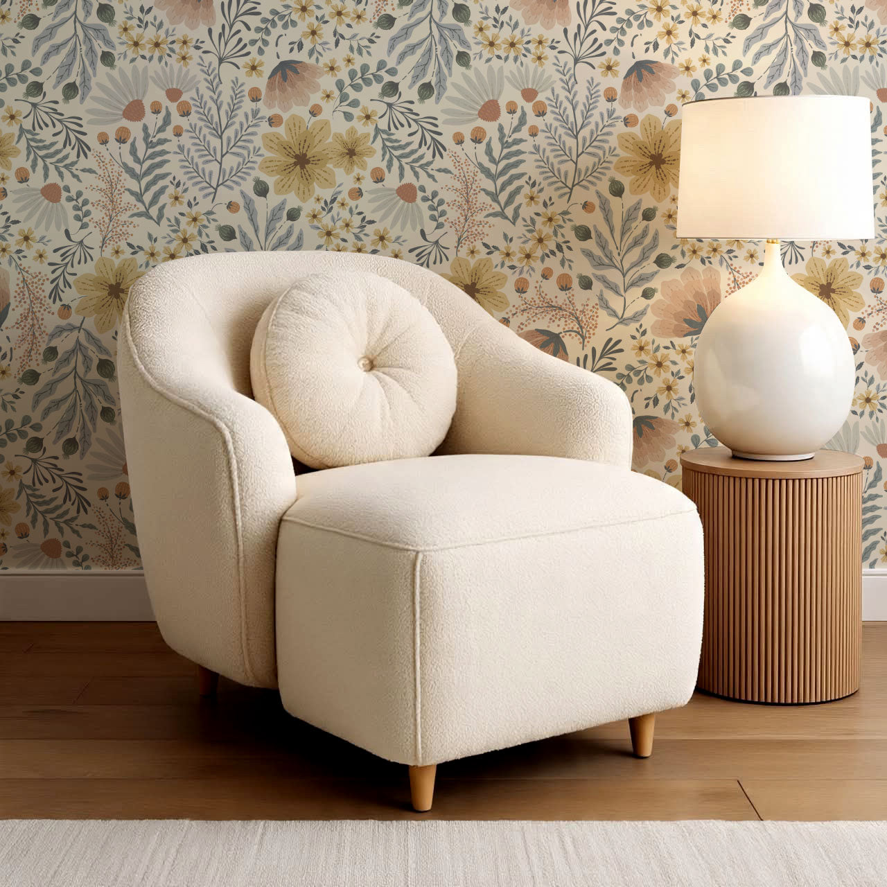Lilibeth Cottagecore Wildflowers Sky Wallpaper – Bloom & Wall