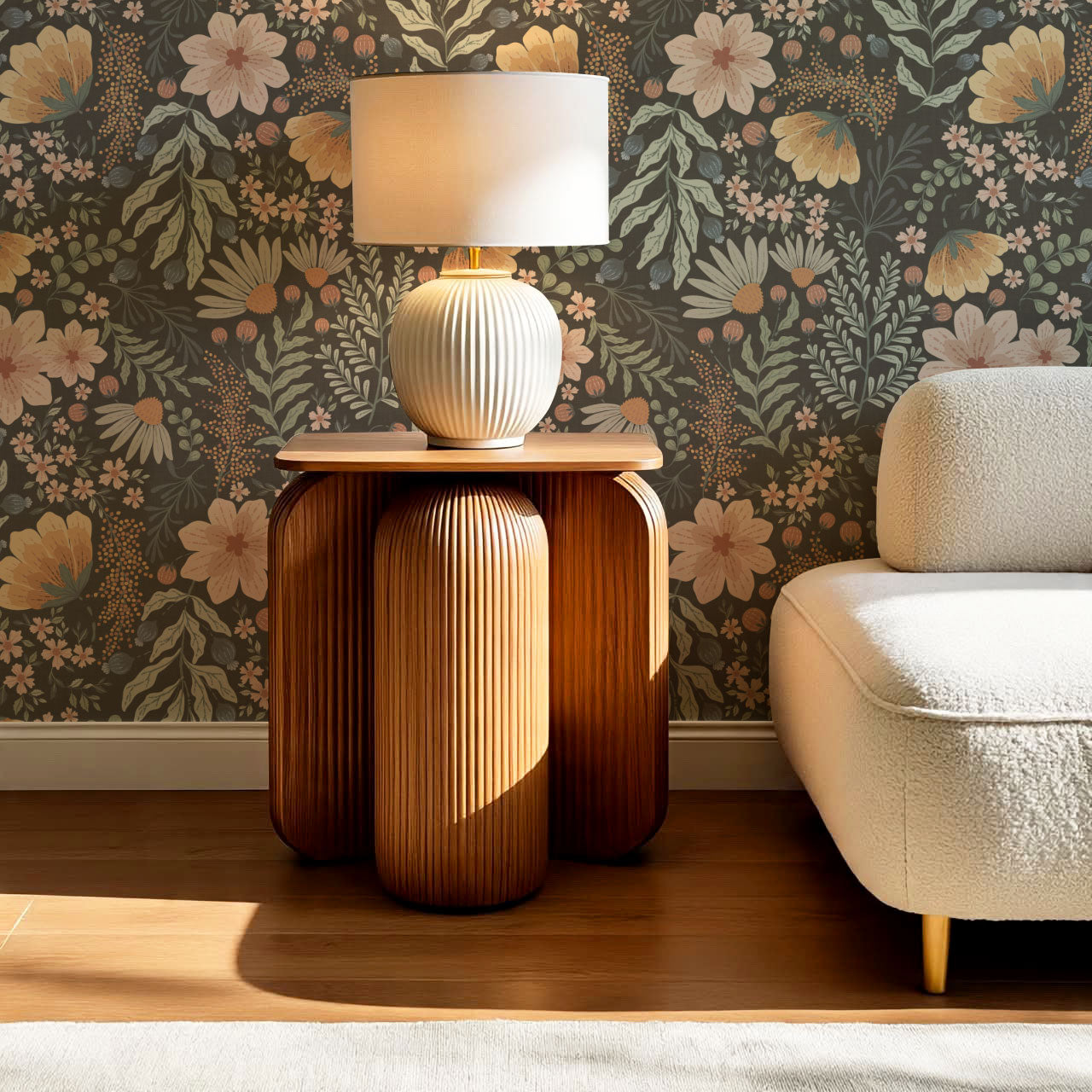 Lilibeth Cottagecore Wildflowers Night Wallpaper