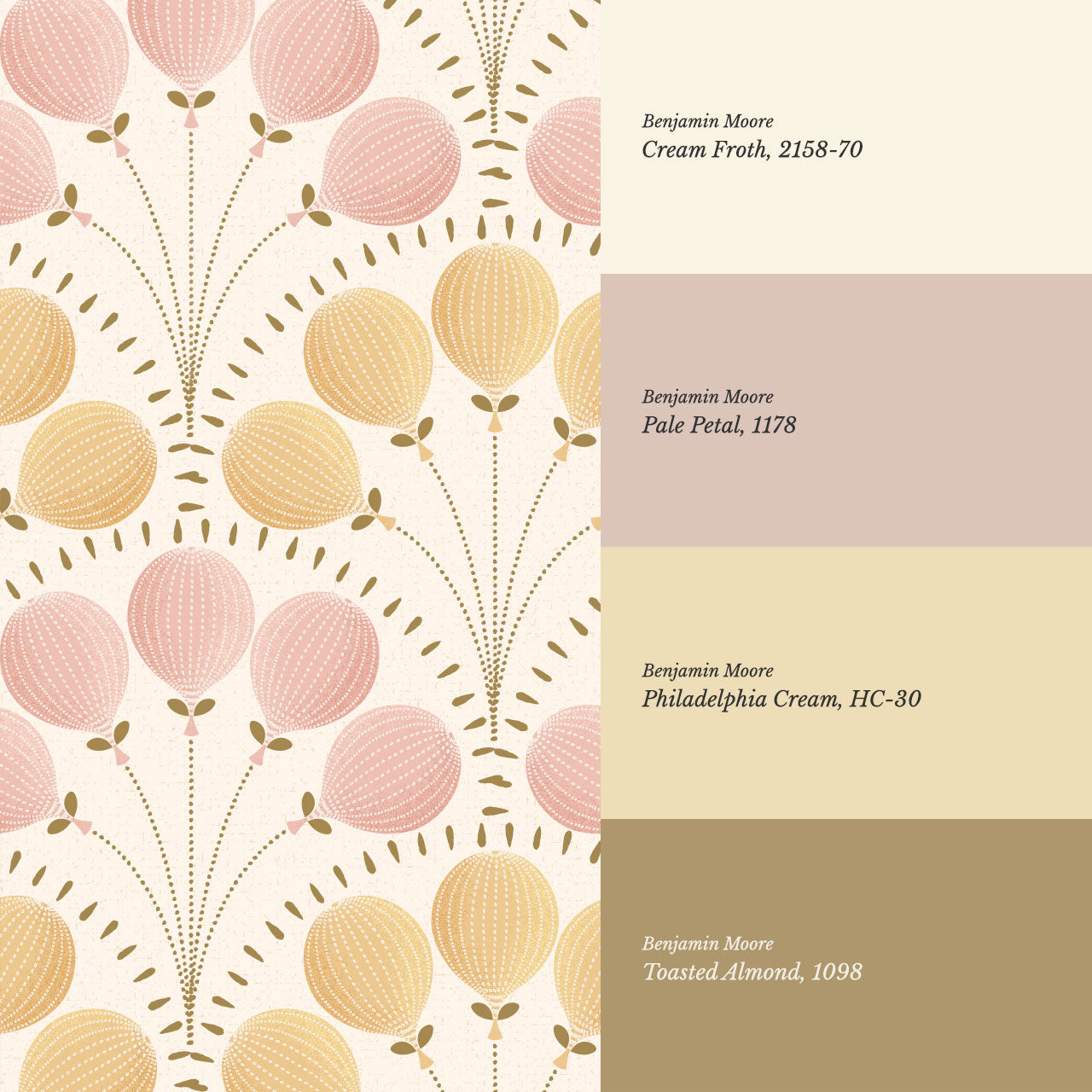 Lilly Balloons Blush Wallpaper