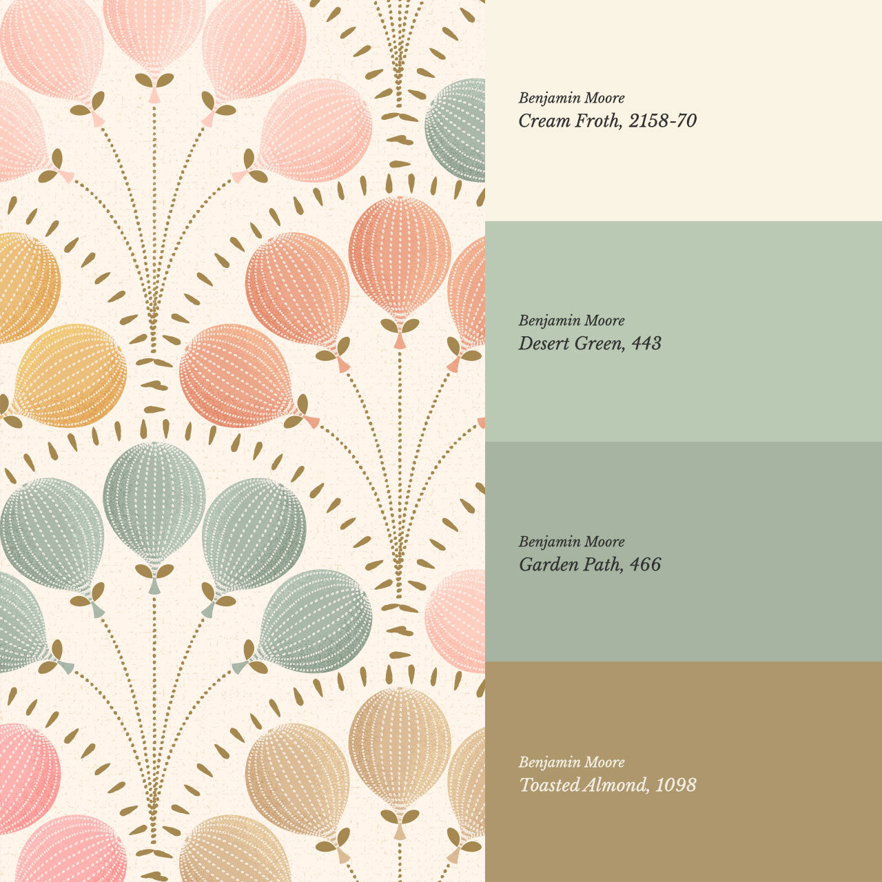 Lilly Balloons Pastel Wallpaper