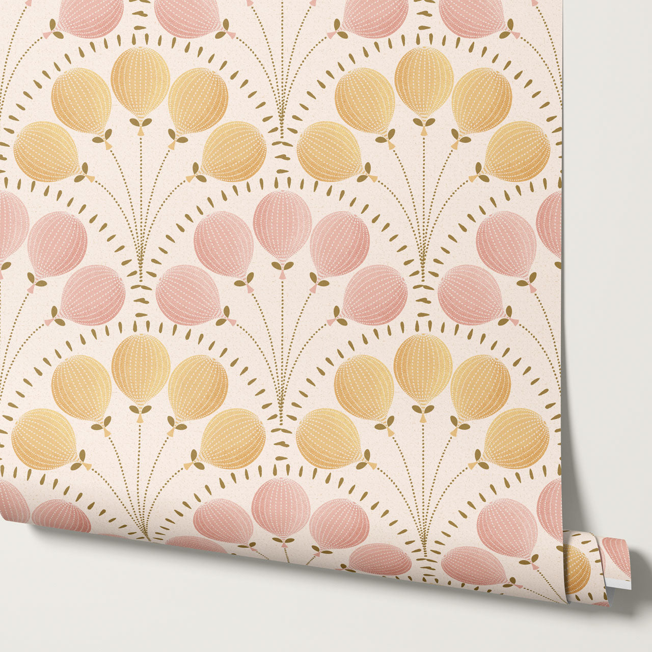 Lilly Balloons Blush Wallpaper