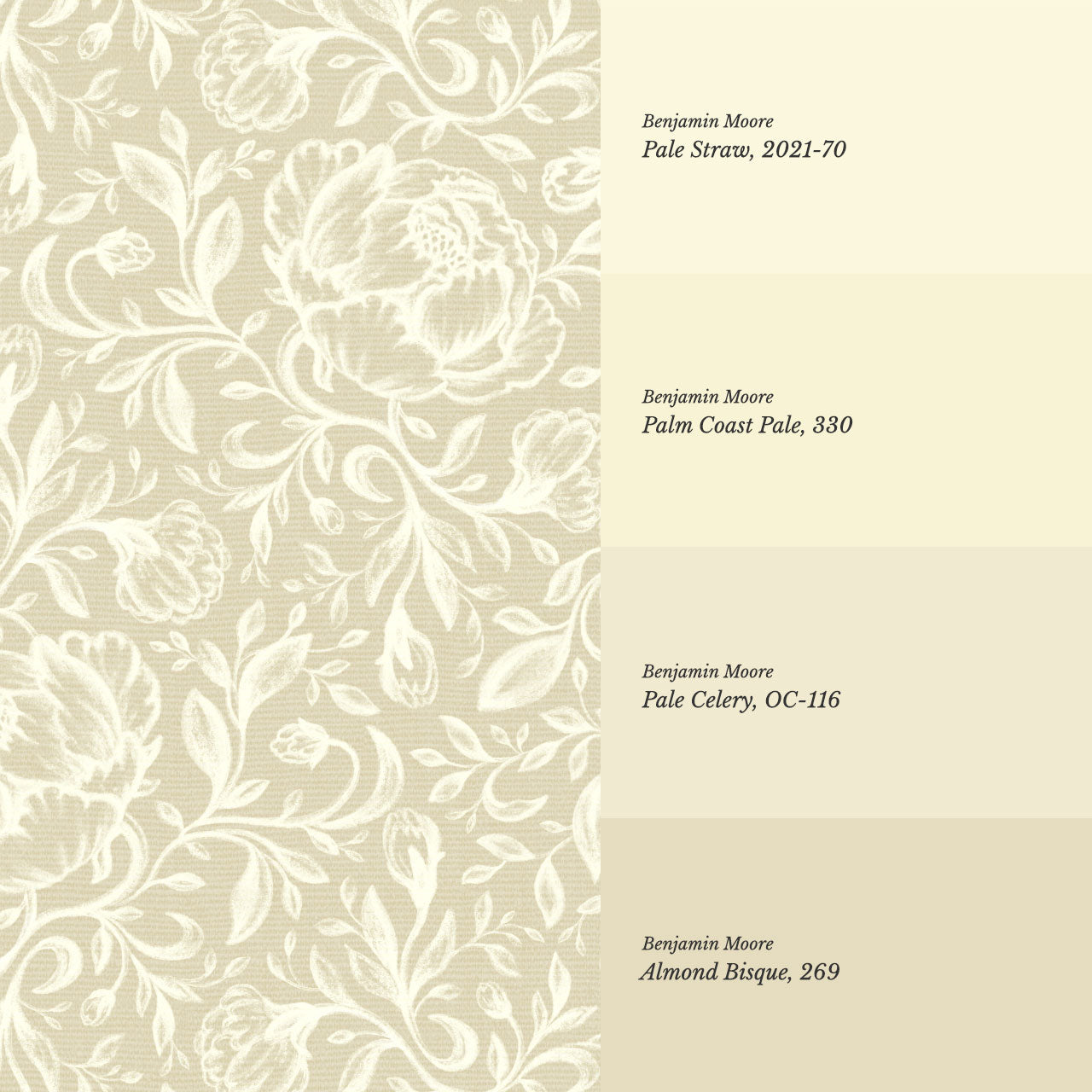 Lina Adorne Blooms Almond Wallpaper