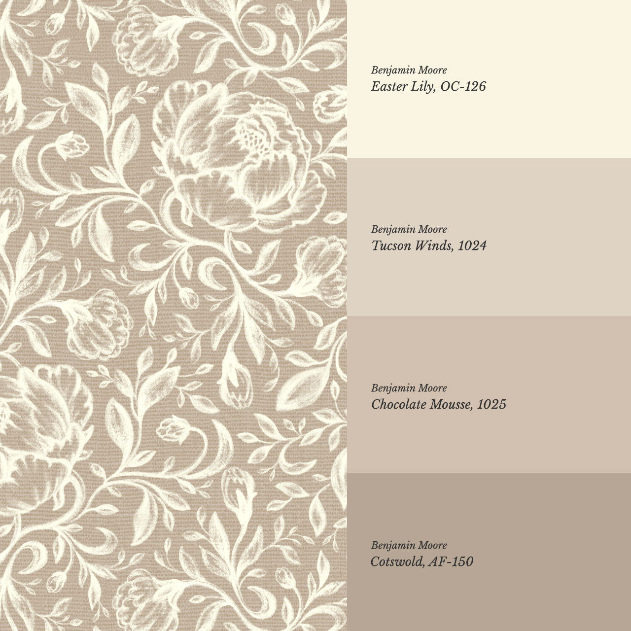 Lina Adorne Blooms Calm Terra Wallpaper