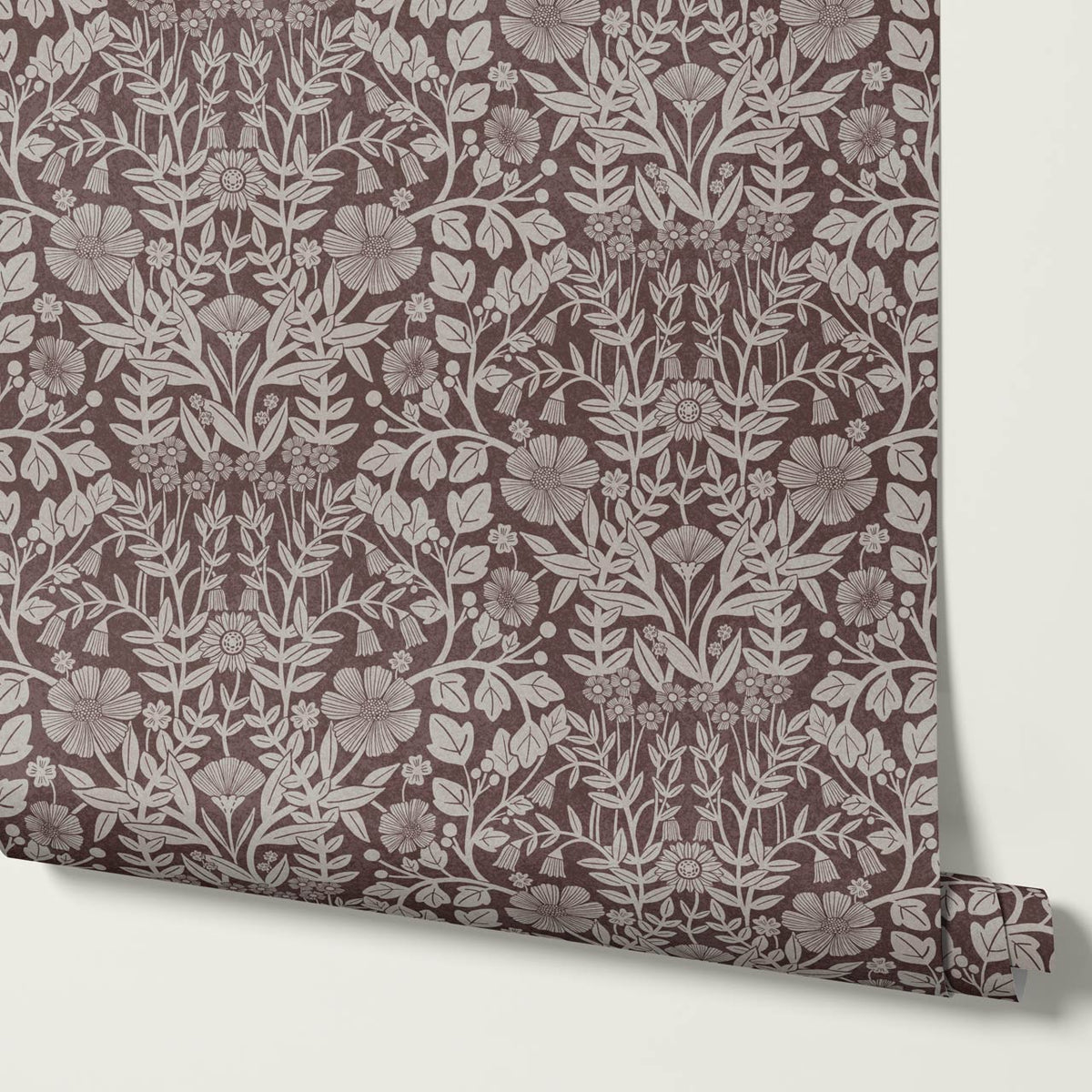 Linda Botanical Garden Wine Bone Wallpaper