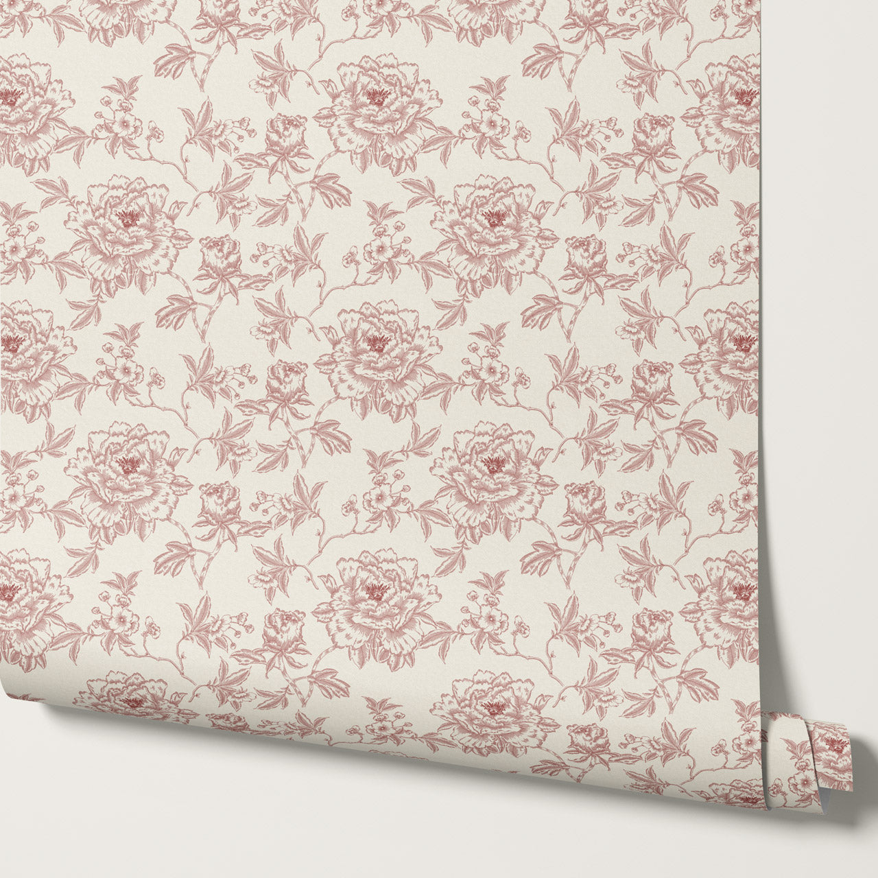 Ellesandra Burgundy Peonies Wallpaper