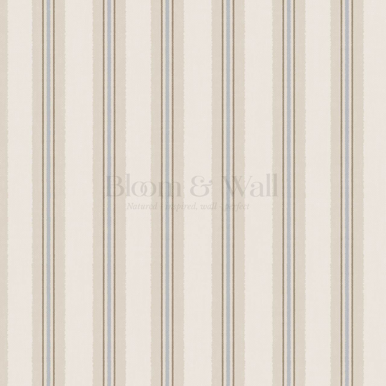 Loire Stripes French Blue Wallpaper