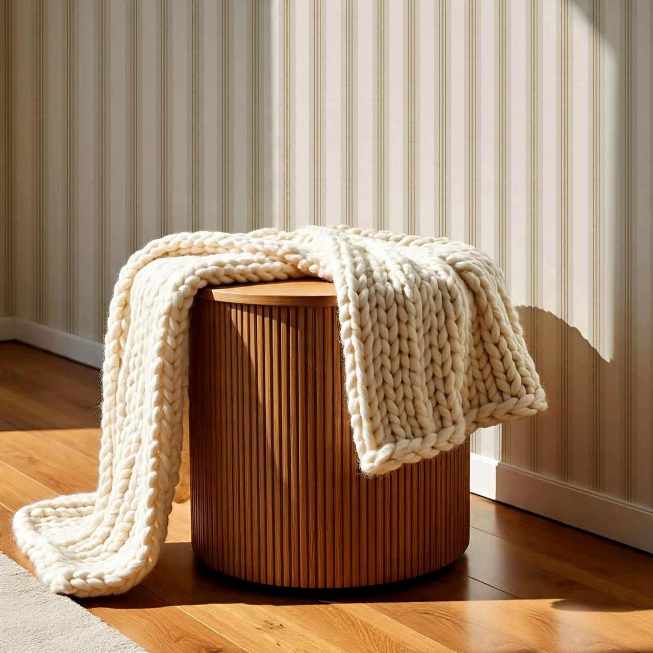 Loire Stripes Mustard Wallpaper