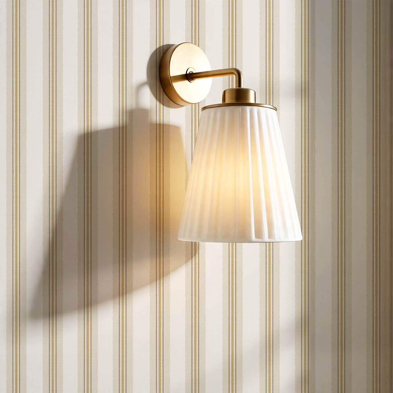 Loire Stripes Mustard Wallpaper