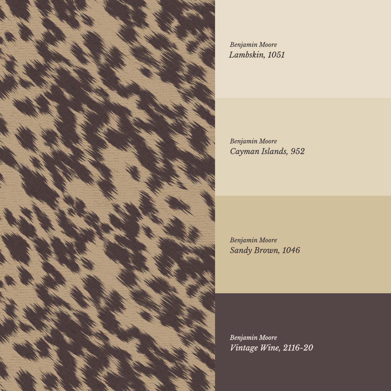 Lola Cowhide Umber Brown Wallpaper