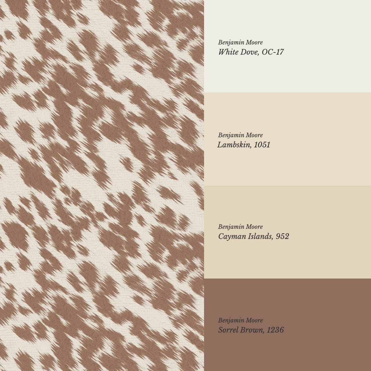 Lola Cowhide Tan Neutral Wallpaper