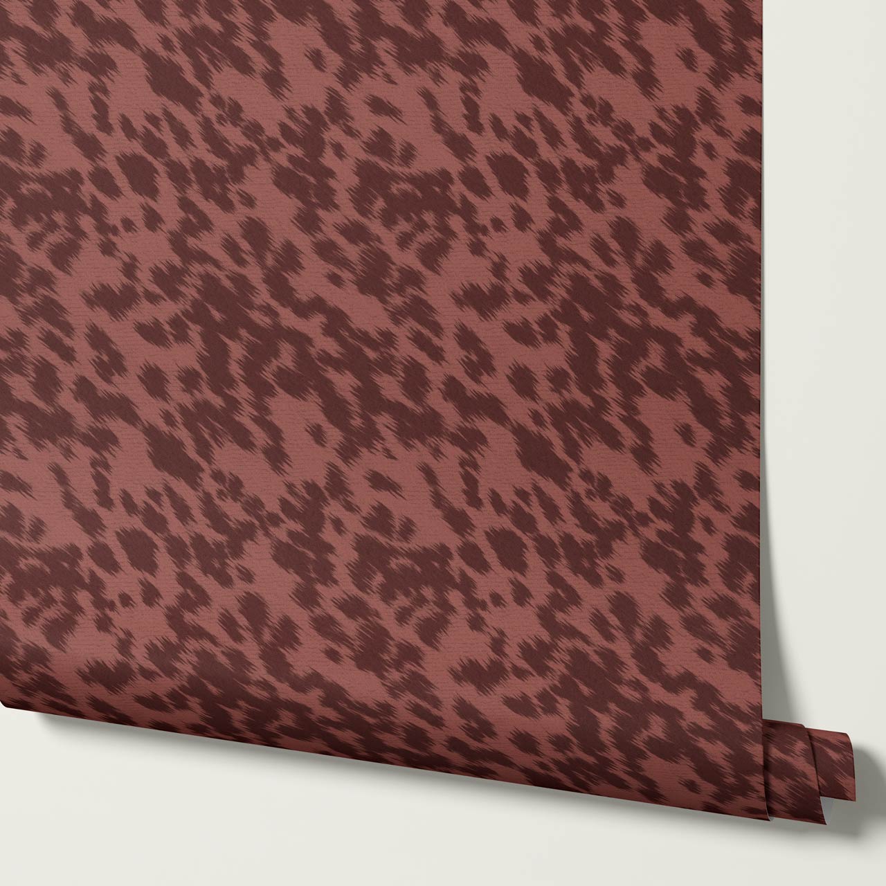 Lola Cowhide Terracotta Wine Wallpaper