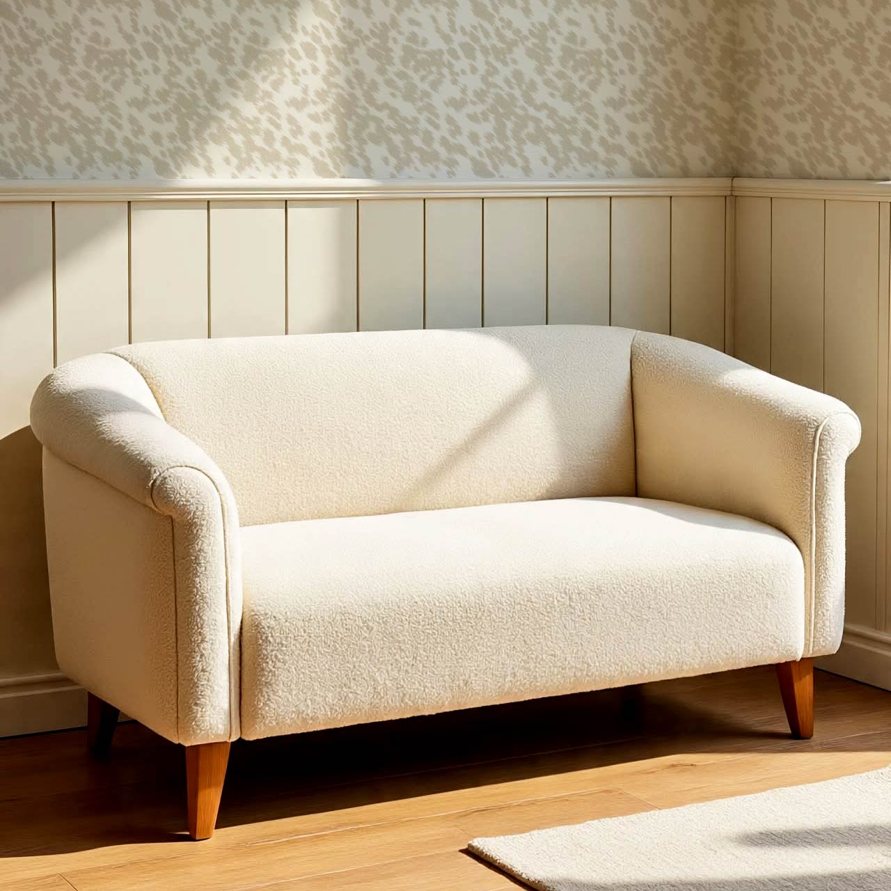 Lola Cowhide Neutral Ivory Wallpaper