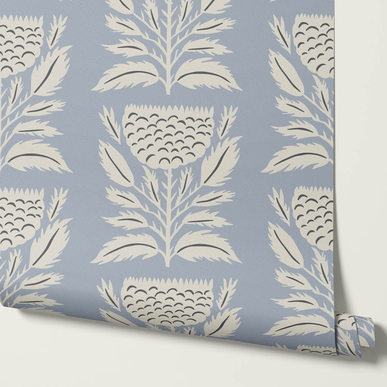 Lola Floral Papercut Silver Gray Wallpaper
