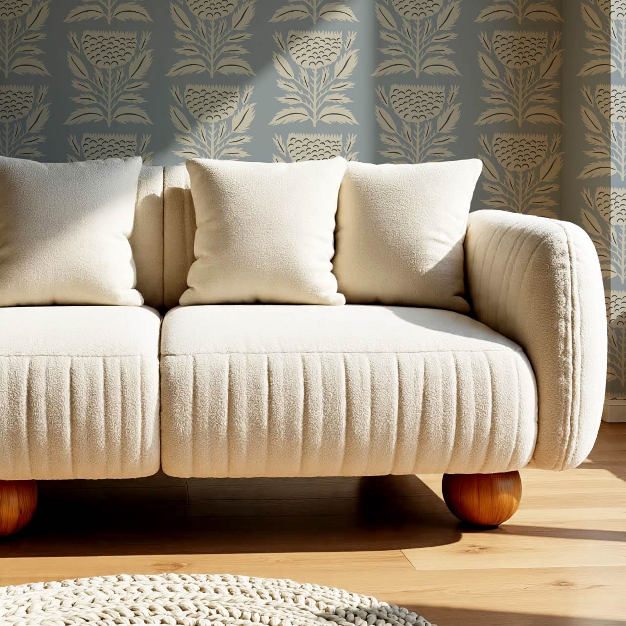 Lola Floral Papercut Silver Gray Wallpaper