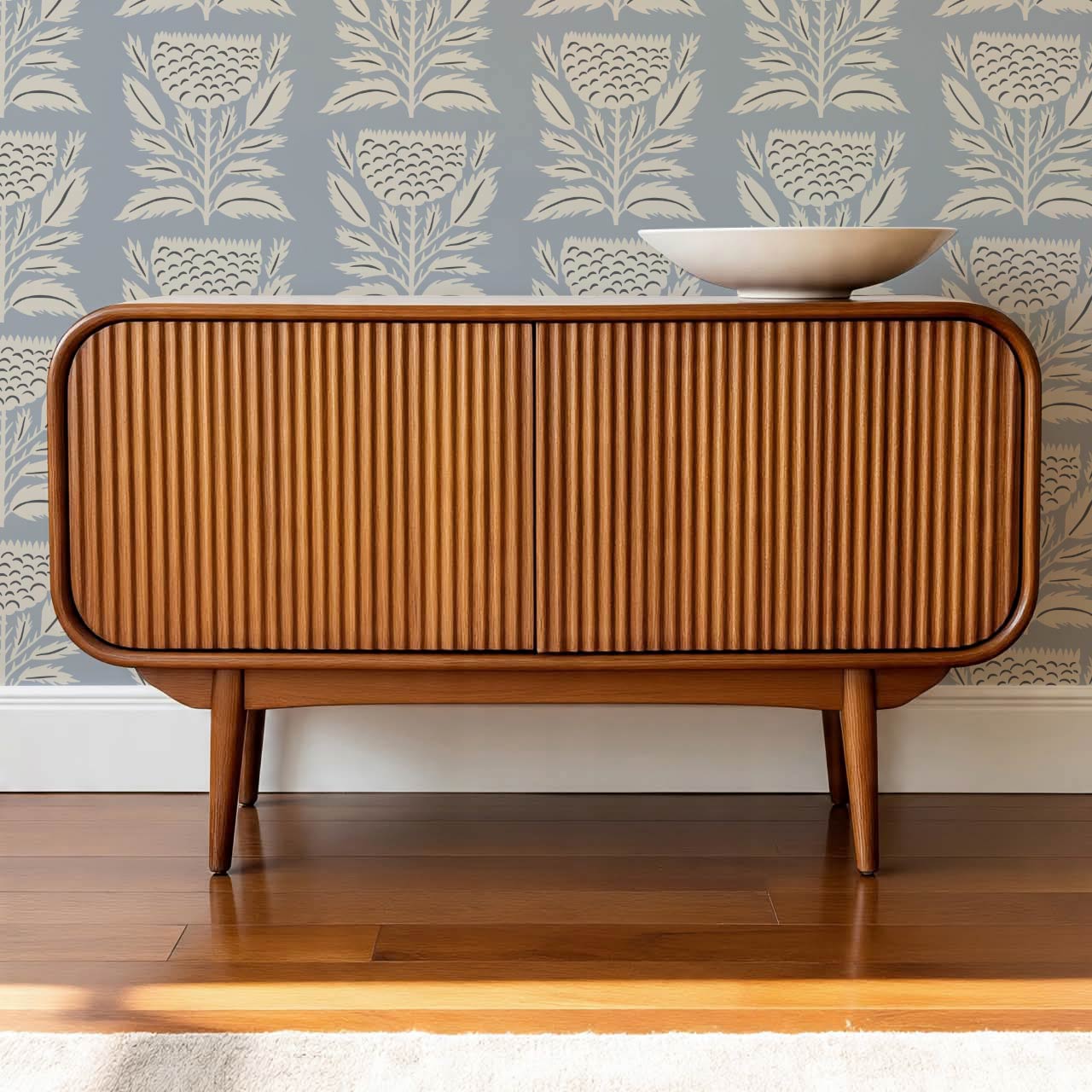 Lola Floral Papercut Silver Gray Wallpaper