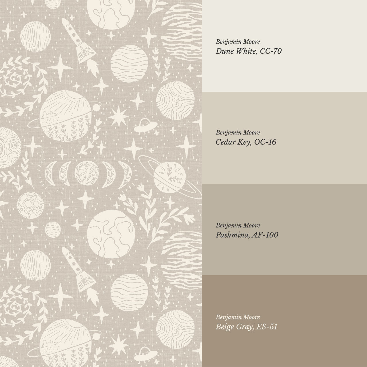 Agathe All Life is Stardust Sand Walllpaper