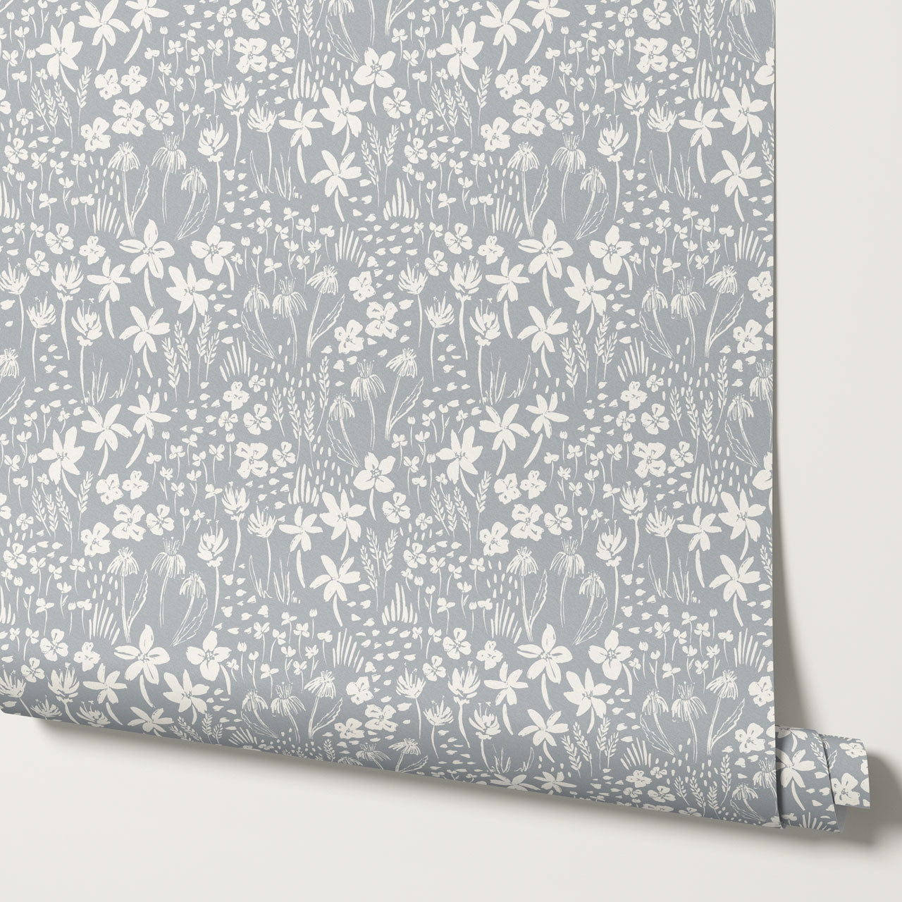 Londyn Floating Meadows French Blue Wallpaper