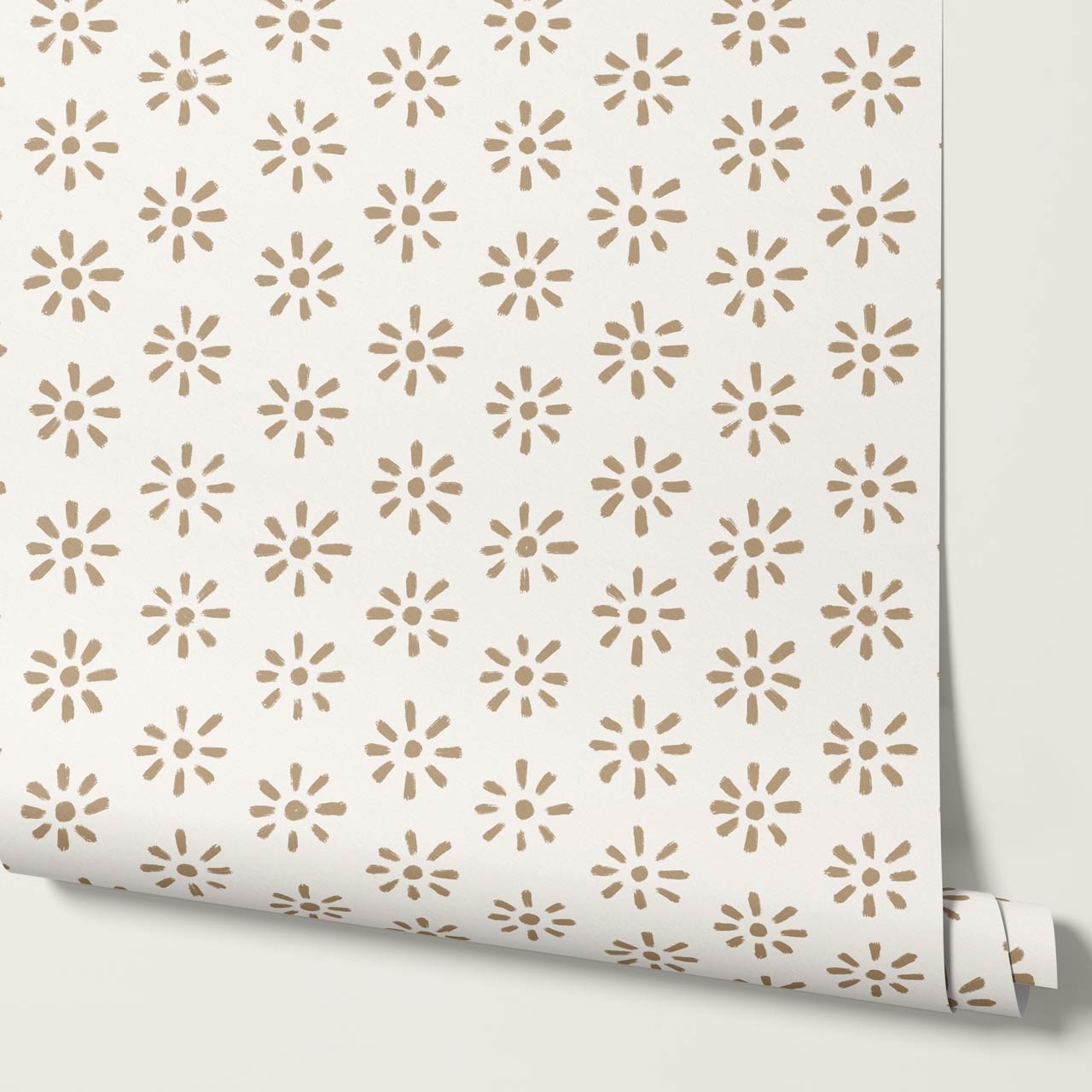 Lorena Starburst Cream Beige Wallpaper