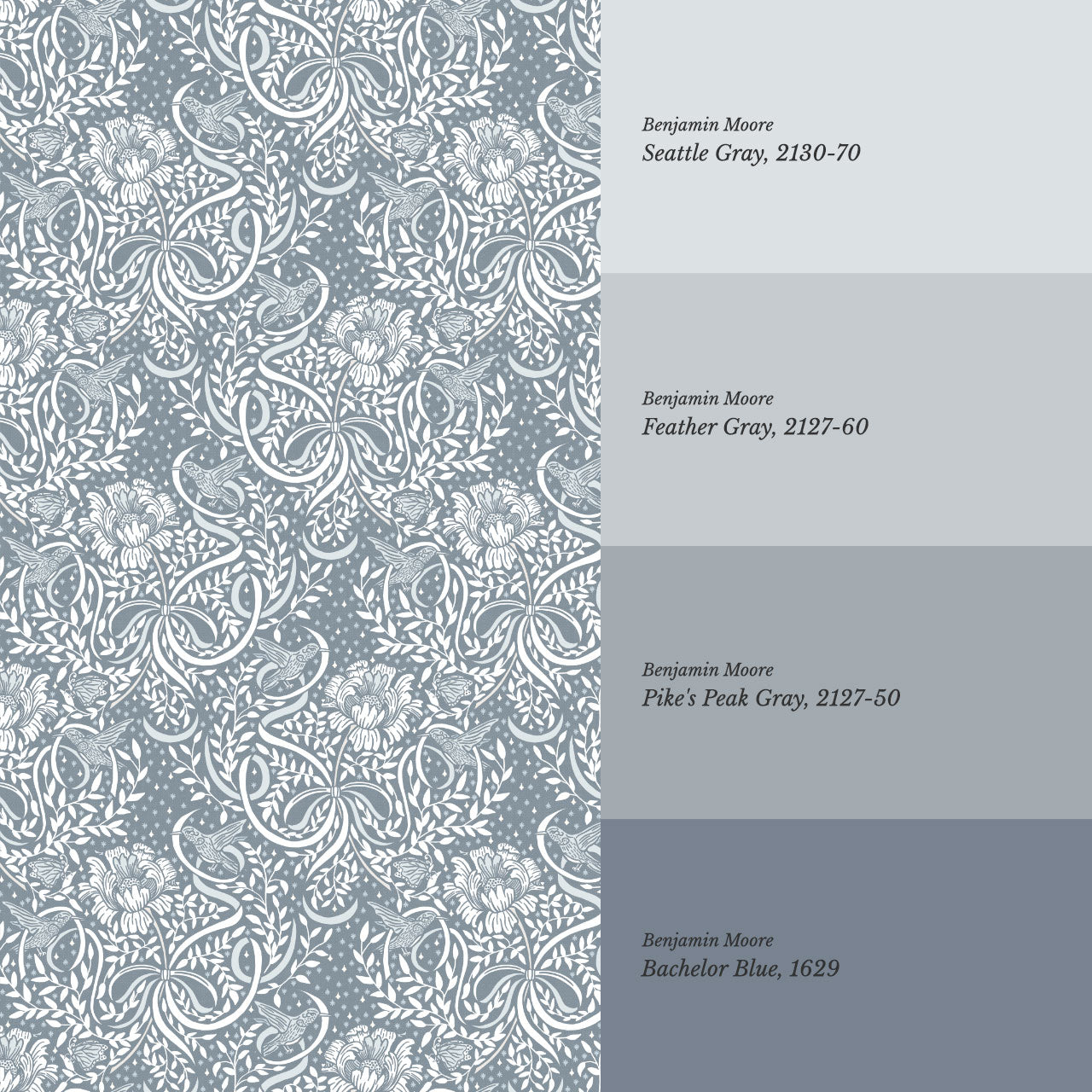 Lori Fairytale Bows Blue Wallpaper