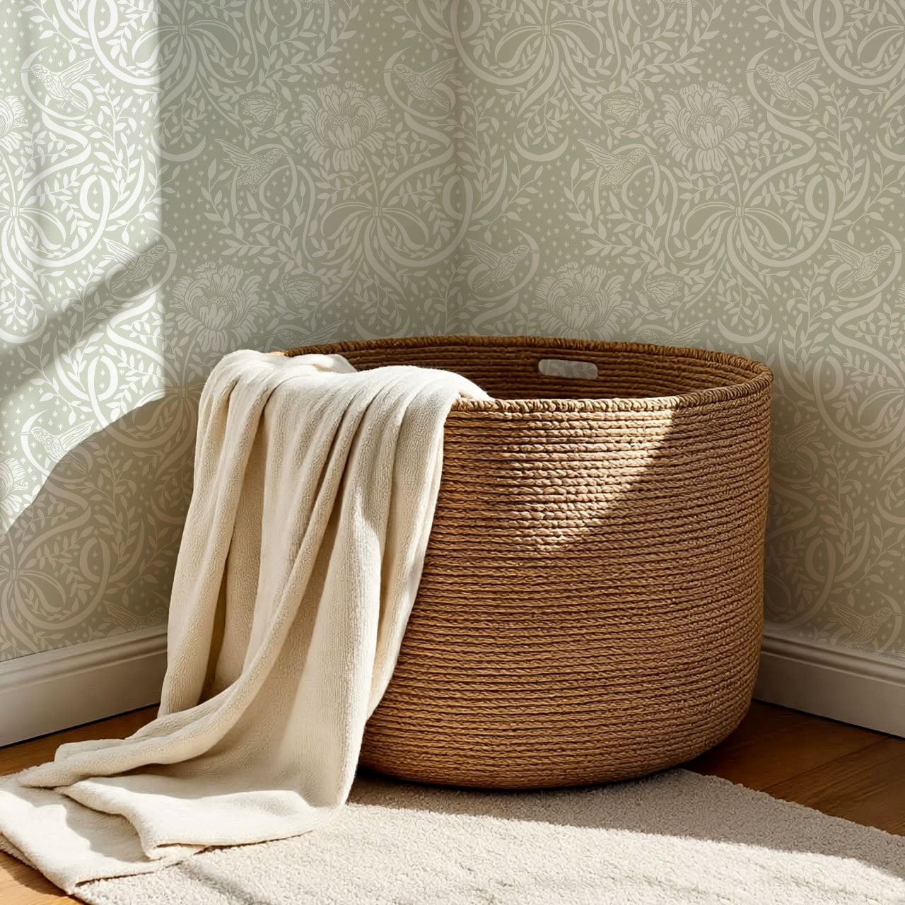 Lori Fairytale Bows Sage Wallpaper