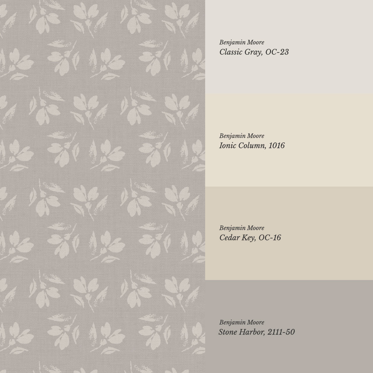 Louella Petals Stone Mauve Wallpaper