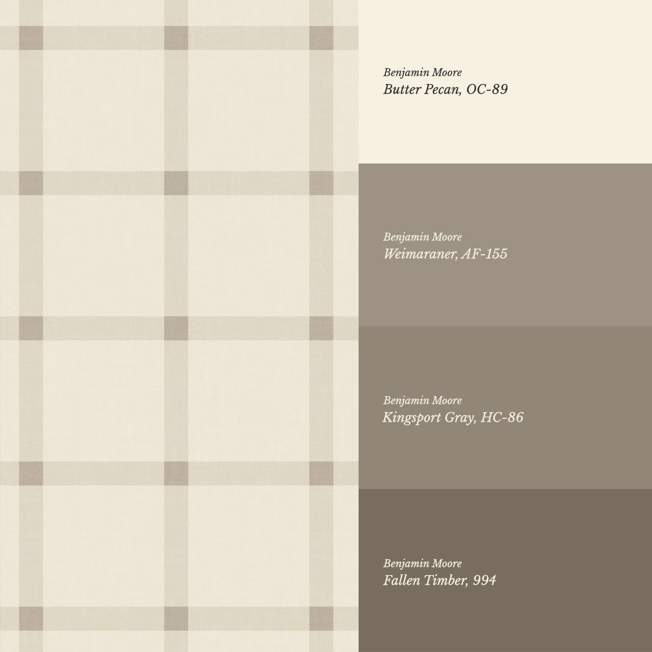 Lovan Tartan Plaid Check Neutral Wallpaper