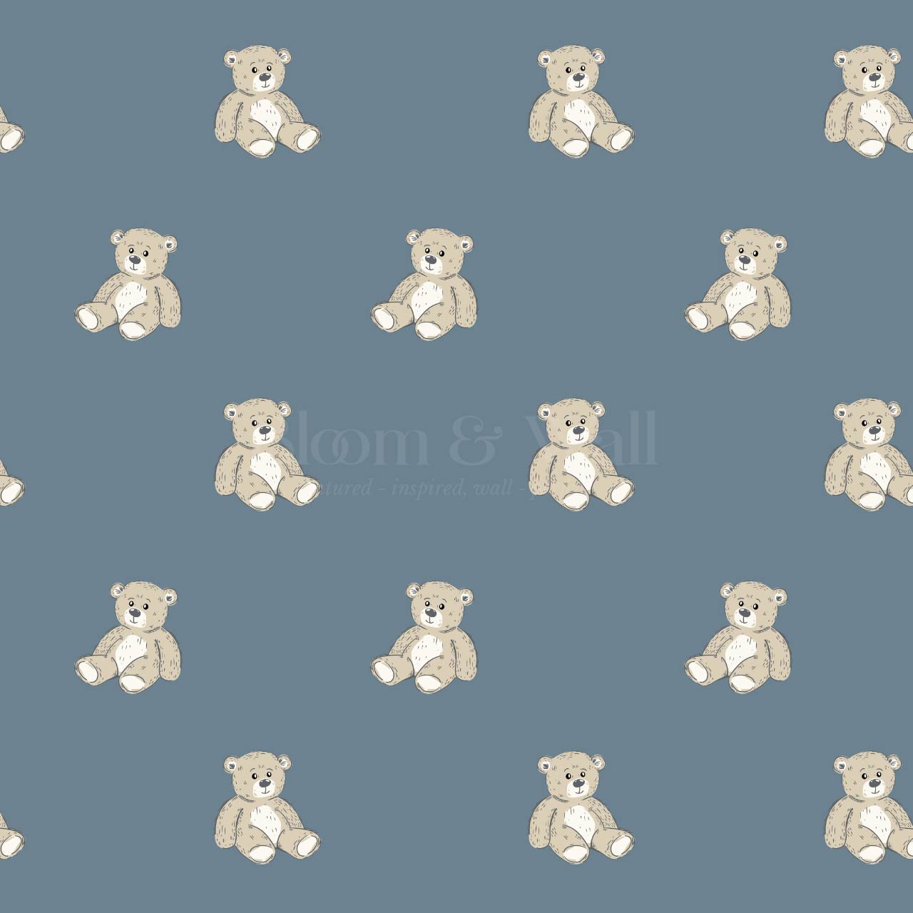 Lucas Teddy Bear Blue Wallpaper